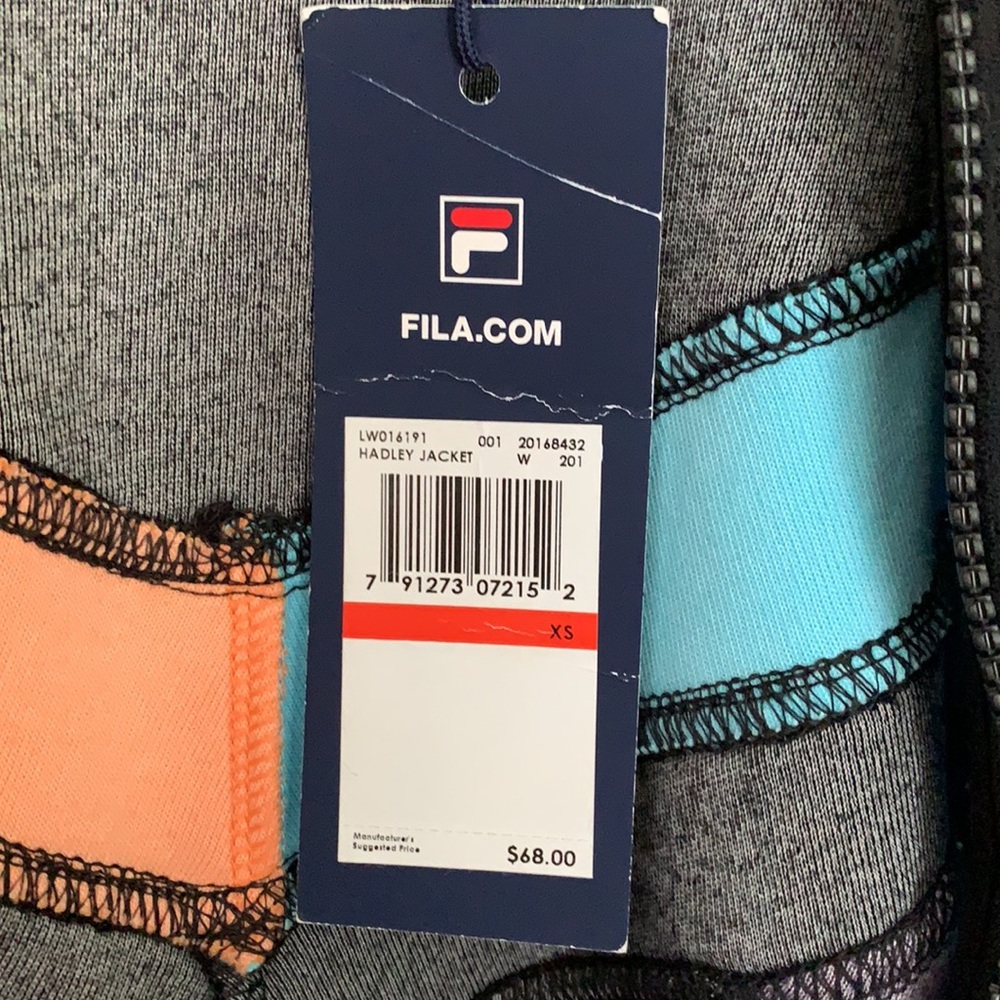 FILA zip up terry sweatshirt! NWT - Picture 6 of 7